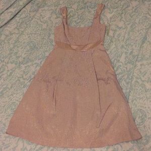 Dusty rose baroque patterned dress